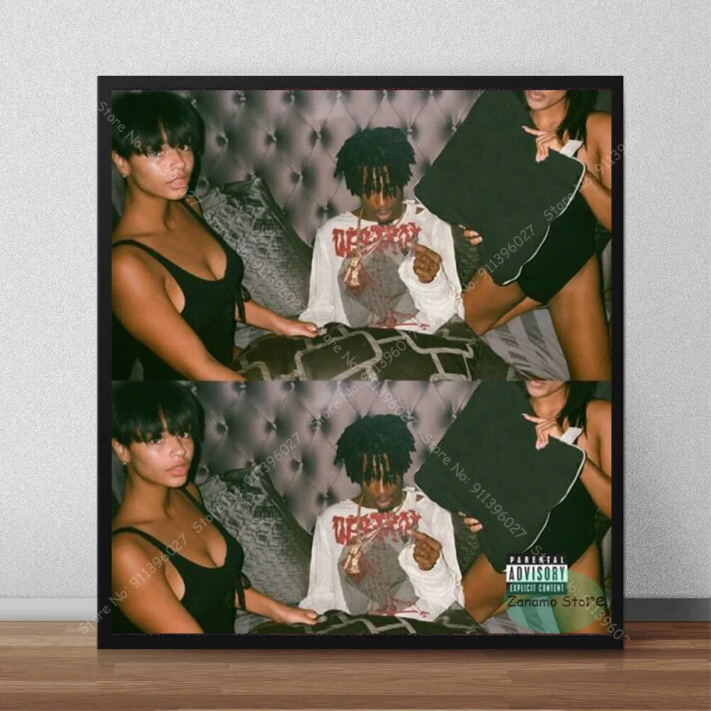 Альбом TZ56 Playboi Carti с изображением Красной музыки постер на холсте HD-печатью