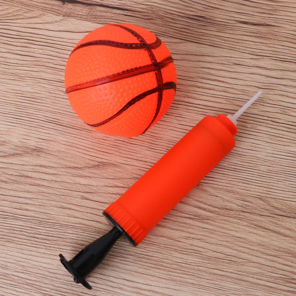 

Kids Sport Cartoon Hanging Wall Mounted Mini Basketball Hoop Set with Net Hoop Backboard Pump Portable Educational for