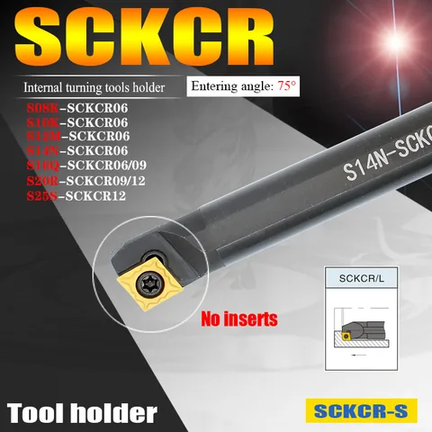 ЧПУ Инструмент внутренний токарно-винторезный станок Инструменты держатель S10K/S12M-SCKCR06 S20R/S25S/S16Q-SCKCR09 не имеют вставки