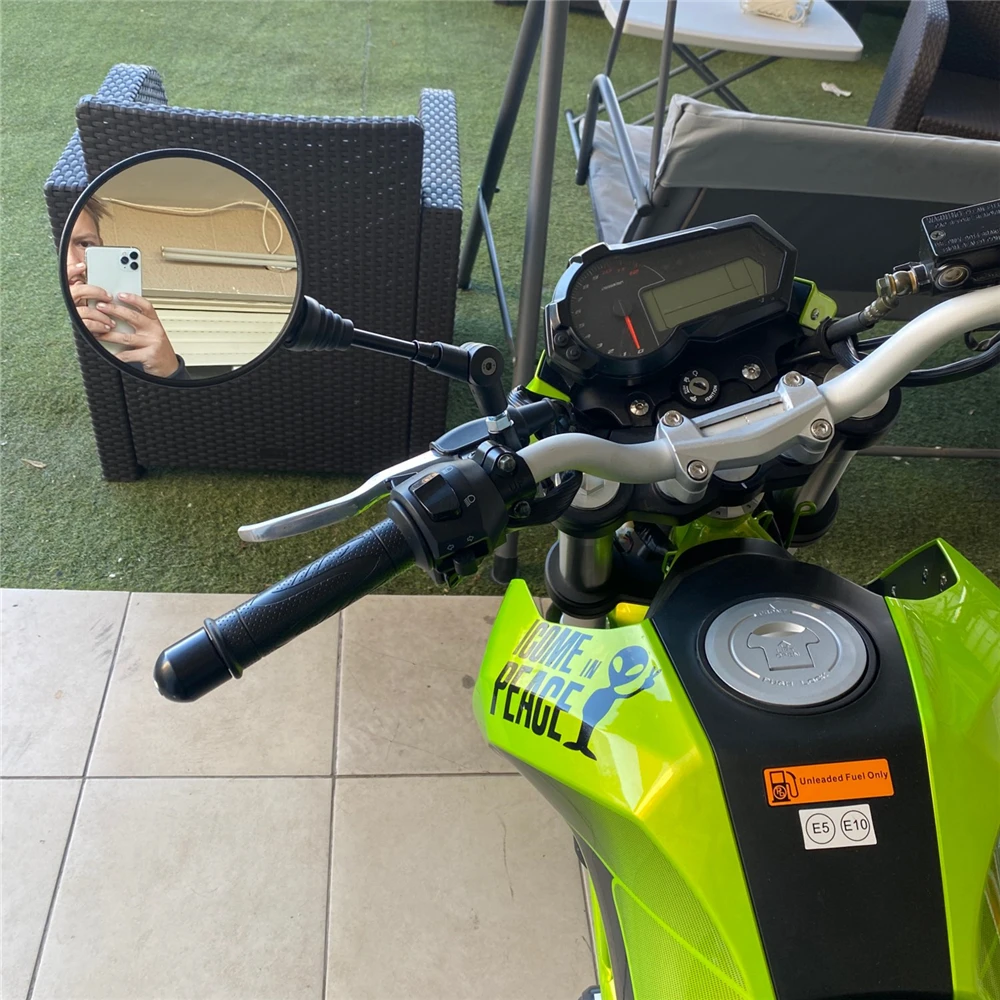 Черное универсальное складное круглое зеркало с защитой от падения