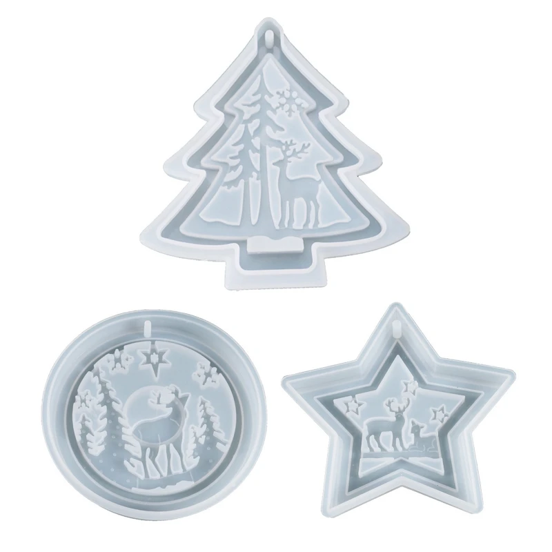 

DIY Christmas Listed Pendant Casting Silicone Mould Crafts Decoration Jewelry Making ToolsCrystal Epoxy Resin Mold