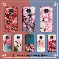 pink flower peony on the vase phone case for xiaomi redmi note8a 7 5 note8pro 8t 9pro tpu coque for note6pro funda capa