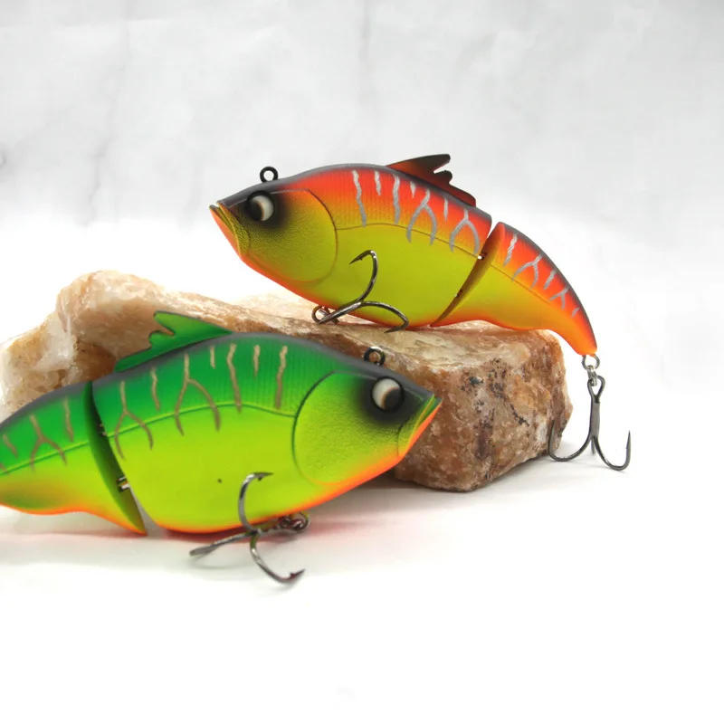Vatalion Sinking VIB Fishing Lure 120mm/43g Crankbait Artificial Hard Bait Jointed Swimbait Vibration Wobblers Pike Bass Fishing