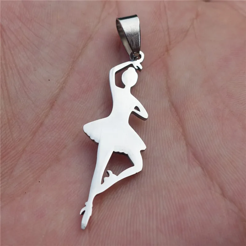 Нержавеющая сталь балетные костюмы для танцев и бусами девочек женские кулон