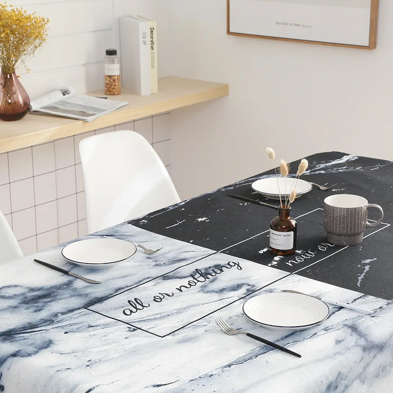 Бесплатная доставка утолщенная скатерть из полиэстера и хлопка в скандинавском