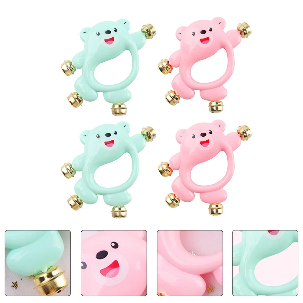 

4pcs Infant Rattle Educational Babies Hanging Creative Handbell