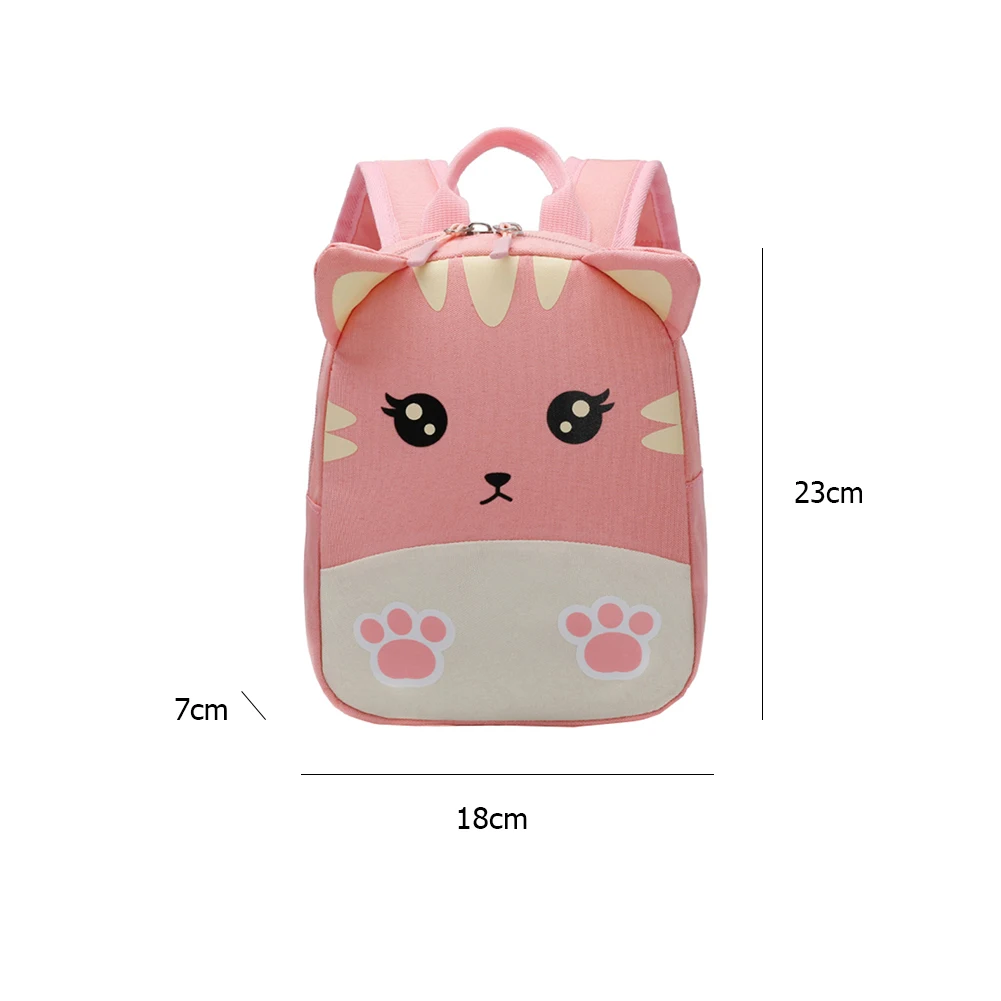 

2020 3D Cartoon Canvas Kids Backpack Animal Kindergarten School Bag Children Casual Girls Boys Backpacks with Anti Lost Rope