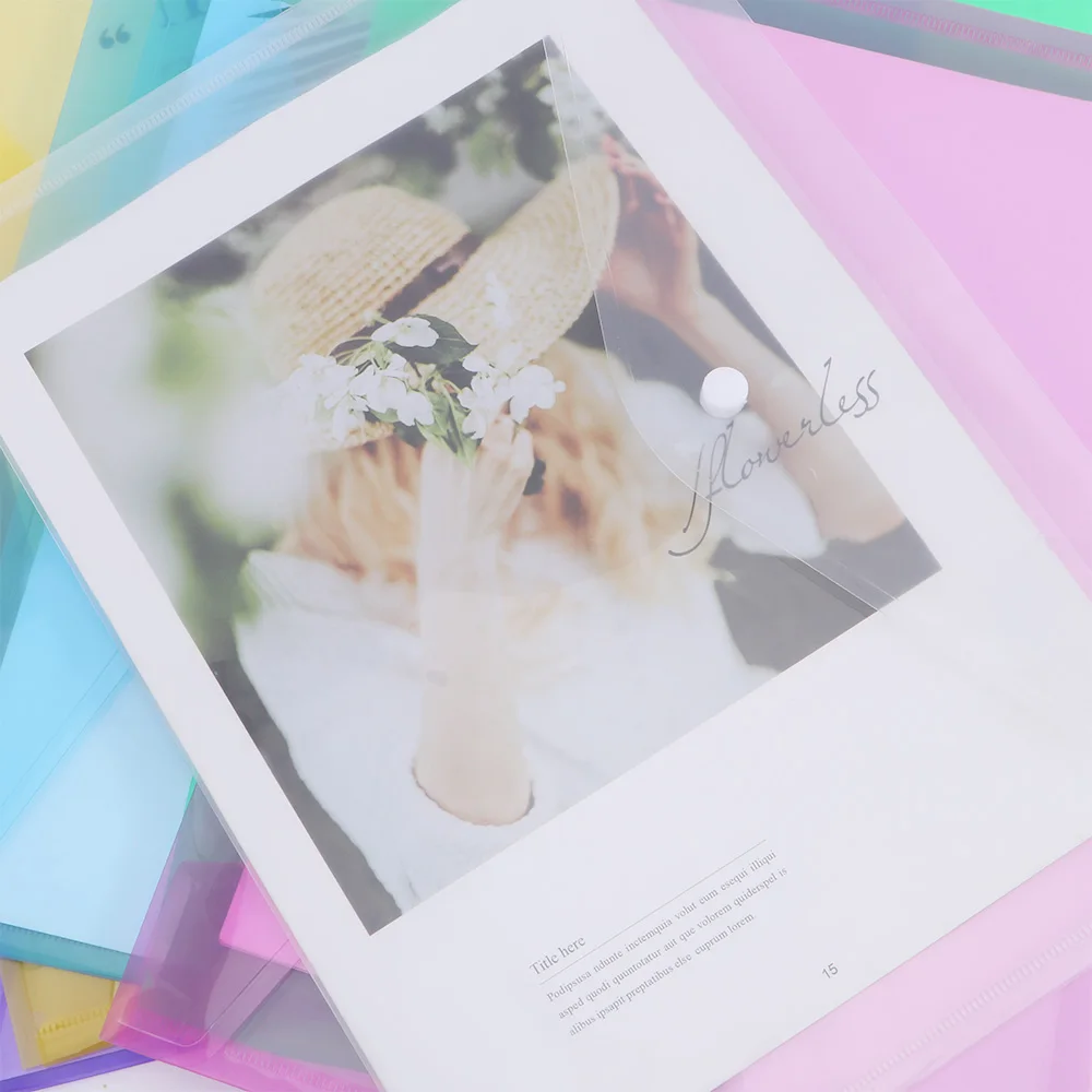 Прозрачный пакет для документов 12 шт./компл. A4 водонепроницаемый органайзер