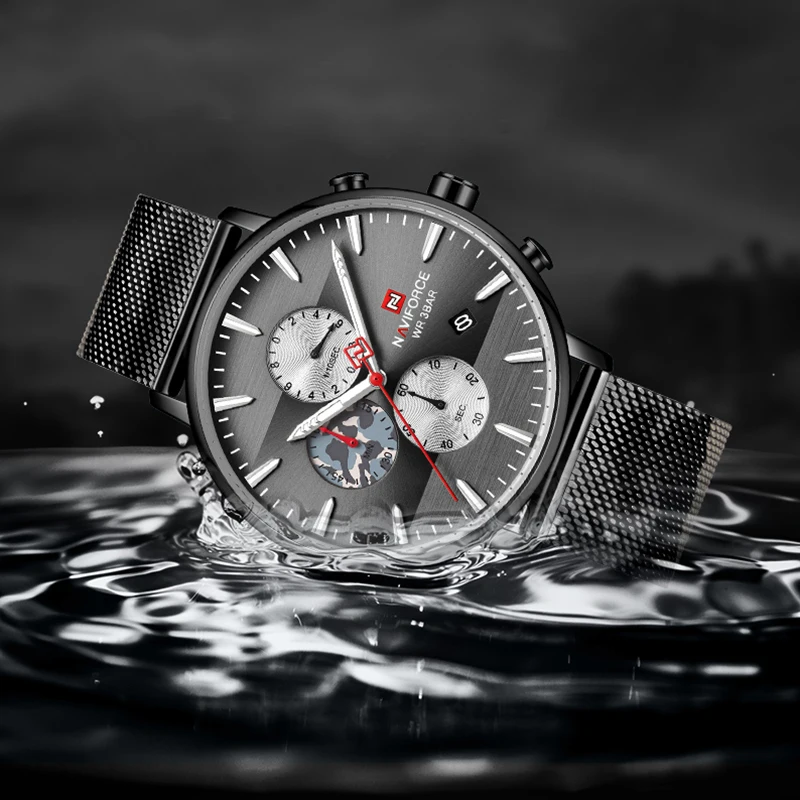 NAVIFORCE Топ часы мужские s брендовые Роскошные Модные Кварцевые водонепроницаемые