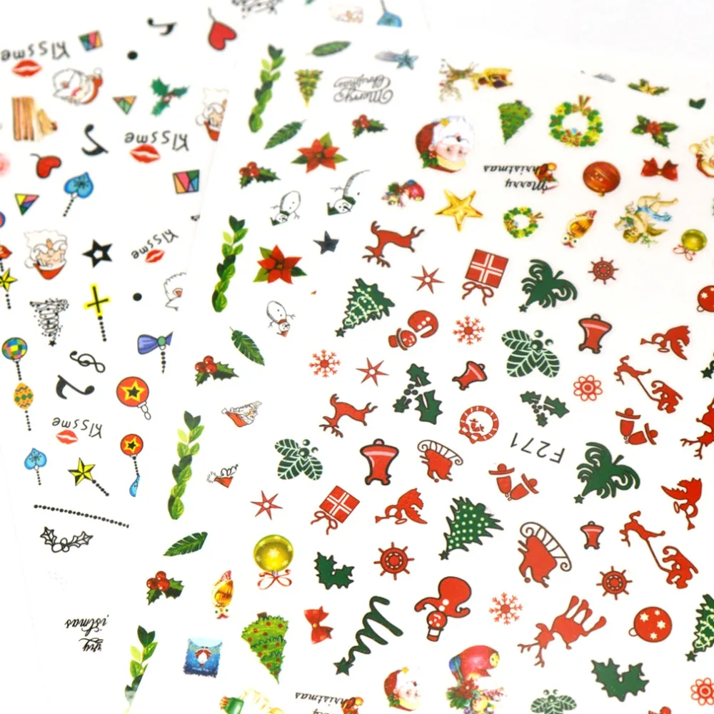 Новое поступление 2019 Рождественская серия 1 лист Зимняя снежинок водные