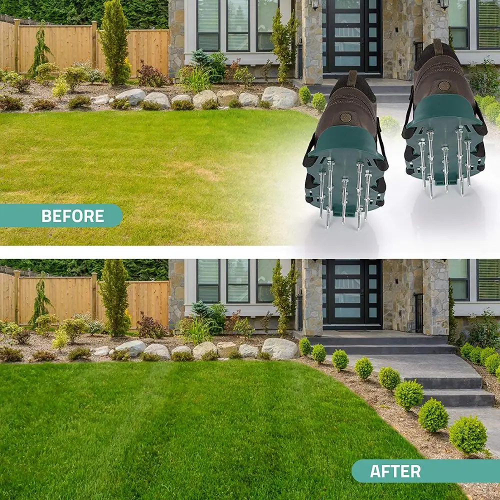 RASABOX - Manual Lawn Aerators Aerator Shoes for Effectively Aerating Soil |