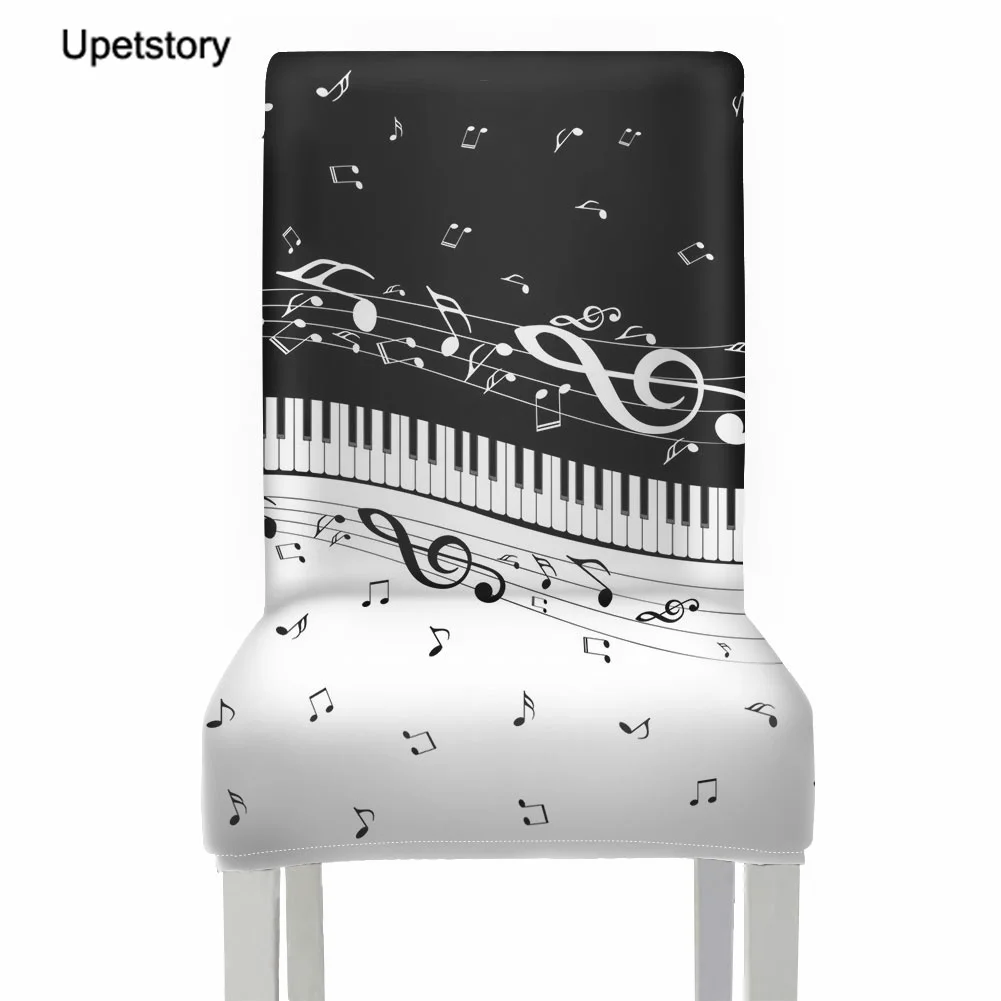 

Upetstory Spandex Chair Cover Guitar Design Universal Home Dining Elastic Chair Protector Case for Kitchen Dinning Room Banquet