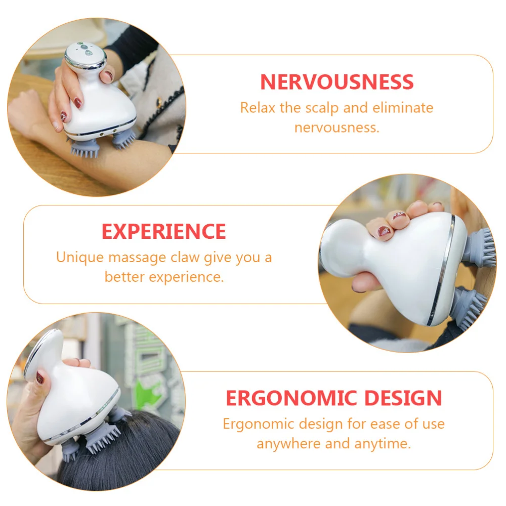 

1 set of Hair Scalp Massager Portable Head Massager Electric Shampoo Brush