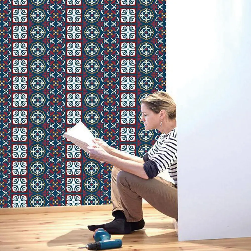 12 шт. европейские напольные плитки наклонные наклейки на стену ванная кухня