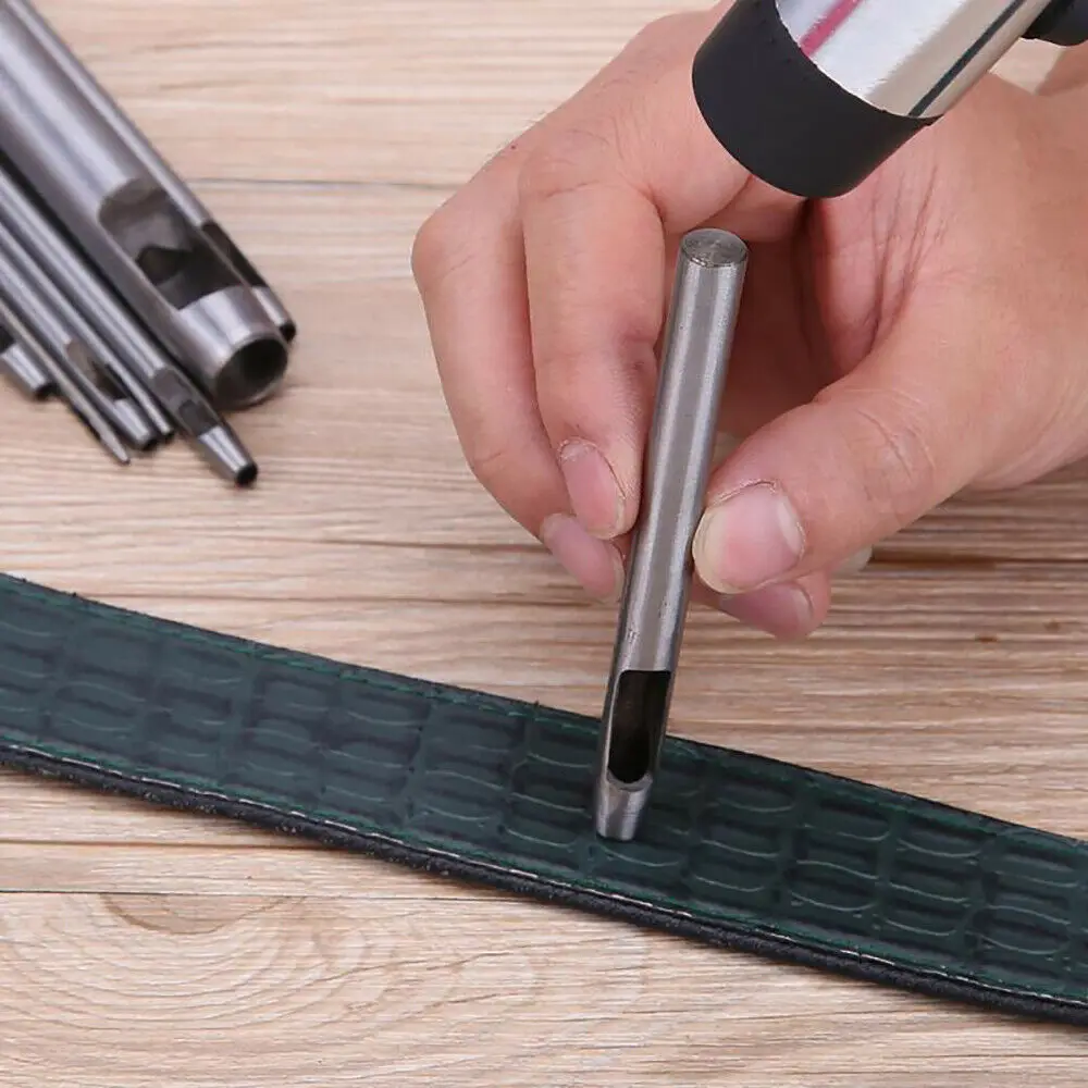 

Belt Leather Tool Puncher Supplies DIY Cutter 0.5mm-5mm Steel Hollow punch