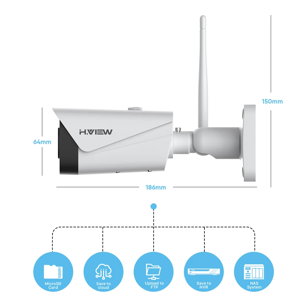 Ip камера видеонаблюдения H.View 8 Мп 4K Wi Fi слот для Sd карты|Камеры видеонаблюдения| |