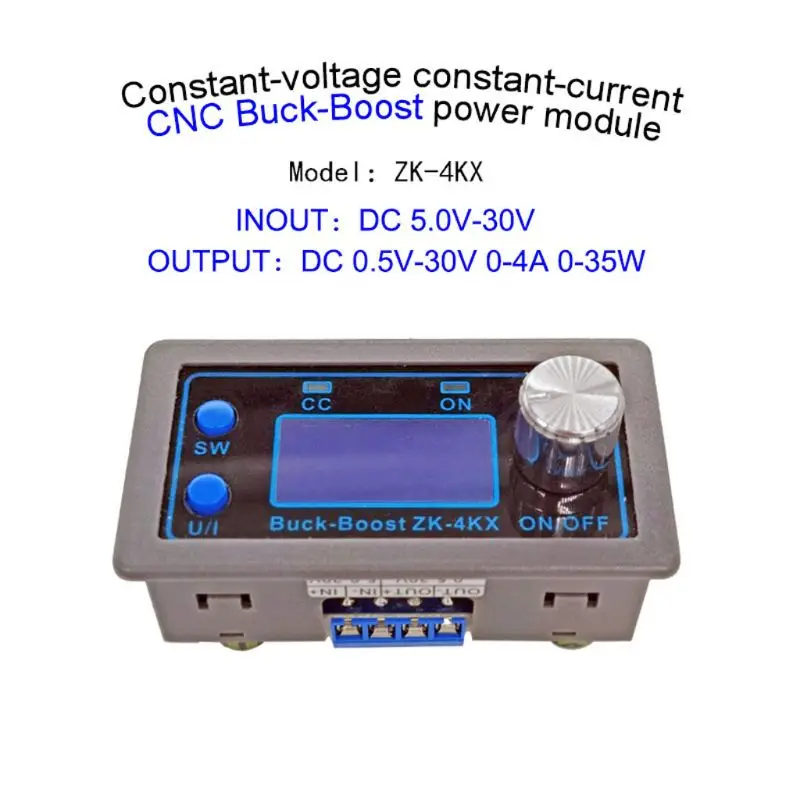 ZK 4KX CNC DC Buck Boost модуль преобразователя CC CV 0 5 30V 4A регулятор напряжения|Печатные
