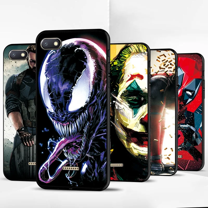 Чехол для Xiaomi Redmi 6A чехол Venom Joker черный ТПУ чехол s для Xiaomi Redmi 7A 8A 5A Redmi 8 7 6 Pro Железный человек бампер чехол для телефона