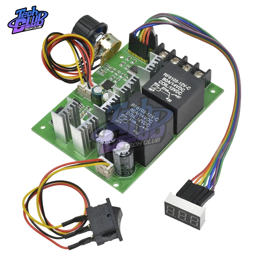 DC10 55V Регулируемый 0 ~ 100% контроллер скорости ШИМ двигатель постоянного тока
