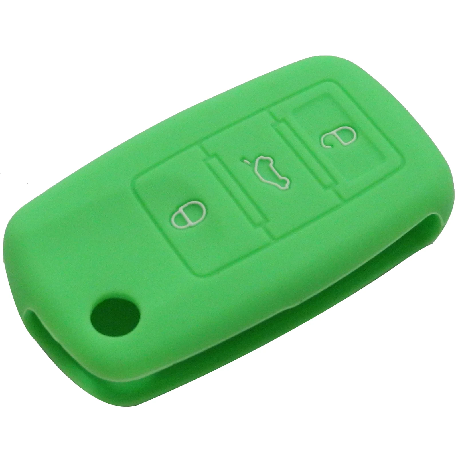 Jingyuqin 3B силиконовый чехол для ключей автомобиля для VW Golf Bora Jetta POLO Passat Skoda Superb Octavia Fabia SEAT Ibiza Leon Procted