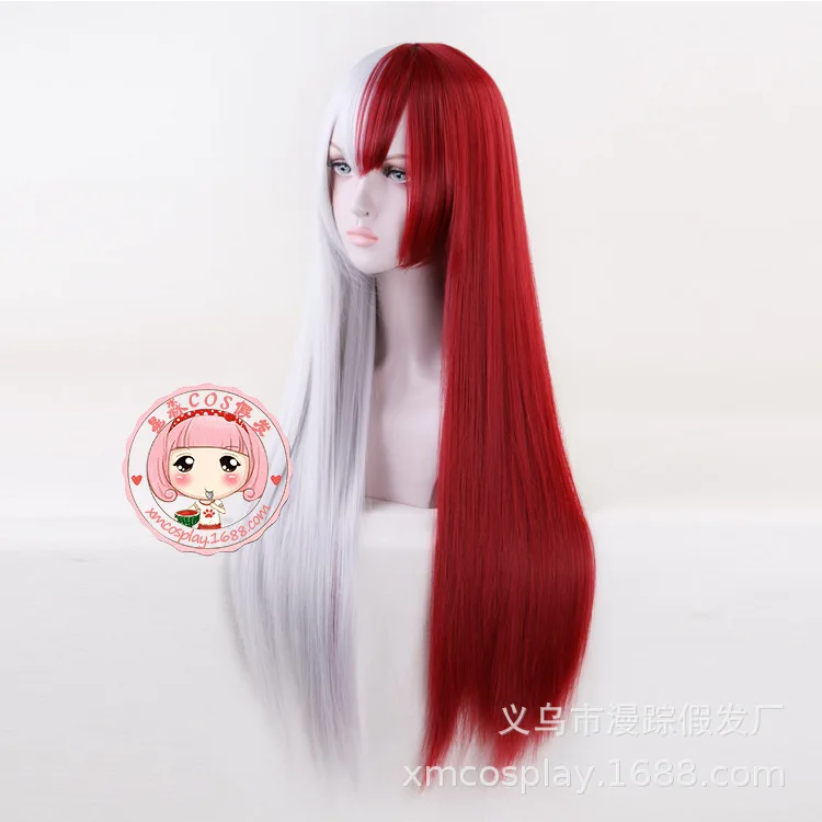 Мой герой Academia Todoroki Shoto женский длинный парик карнавальный костюм Boku no Hero красные