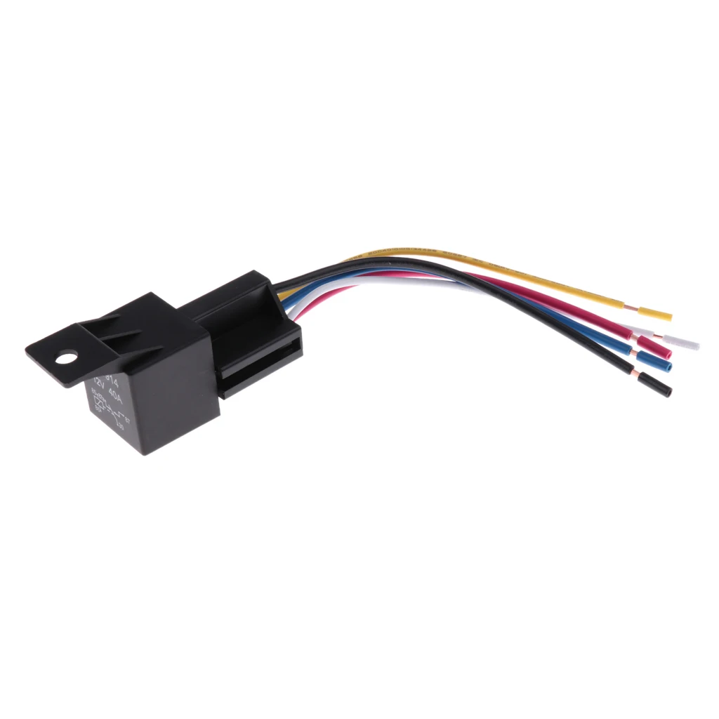 2 комплекта JD1914 12V 40A 40Amp 5-контактный SPST автомобильное реле 5 проводов Жгут |