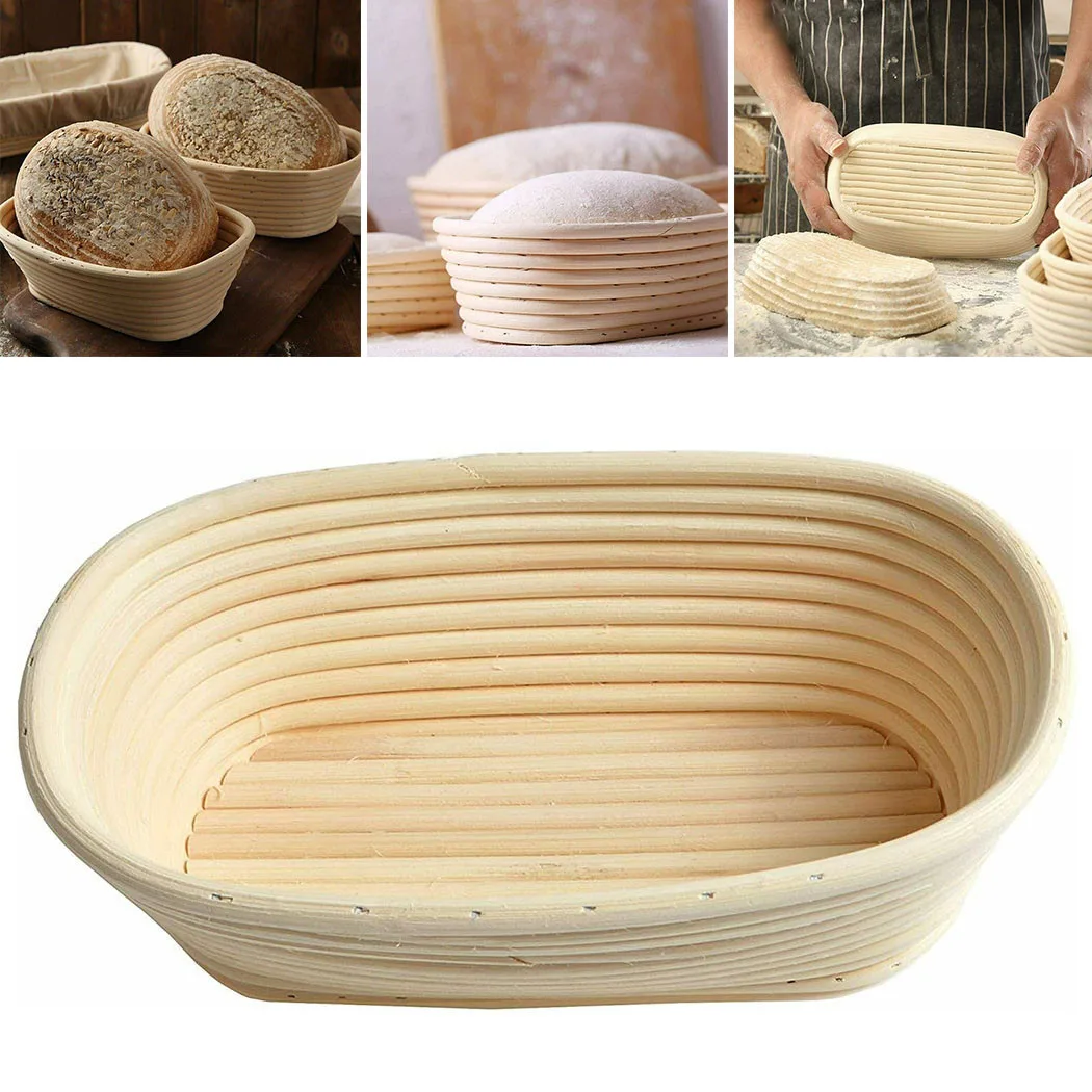 

Basket Rattan Basket Bread Dough Oval Proofing Proving Rattan Tools Kit