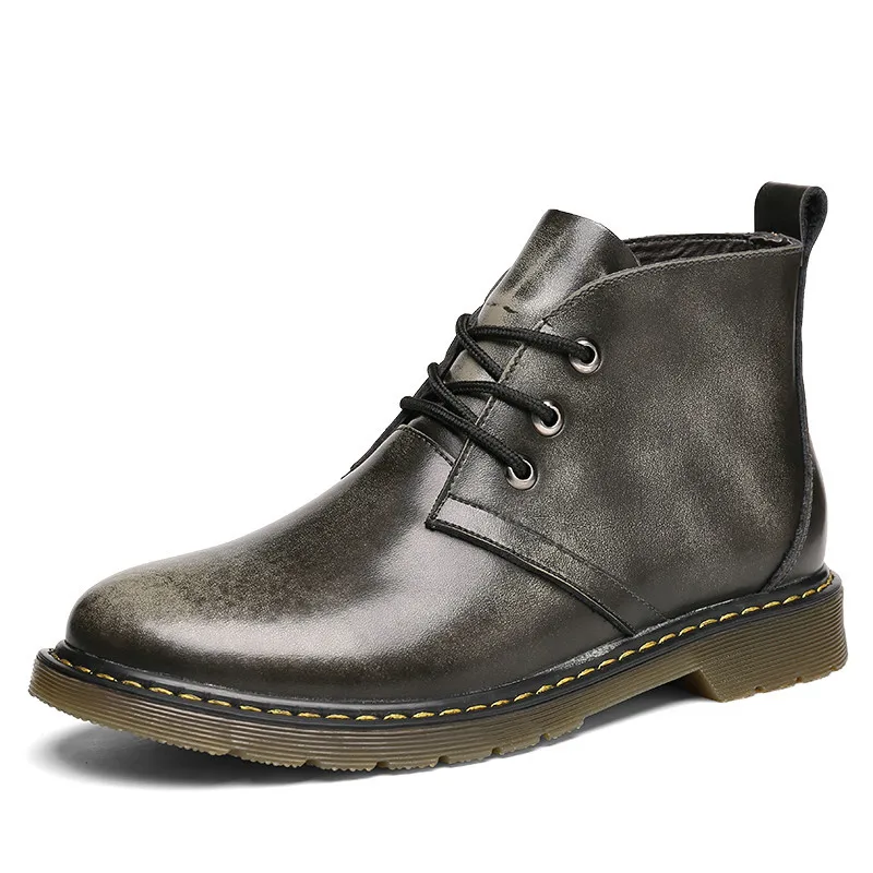

Martin boots men's shoes autumn cowhide boots mid boot British high boots casual work wear shoes