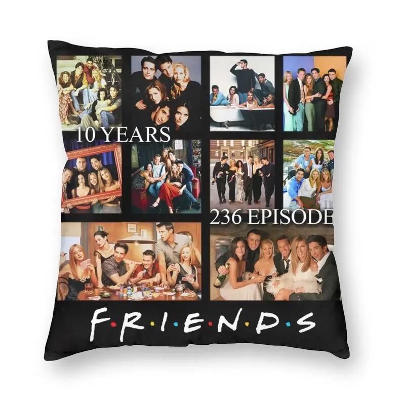 

Friends Classic Poster Cushion Cover Printing Funny TV Show Square Floor Pillow Case Living Room Custom Pillowcase Decoration