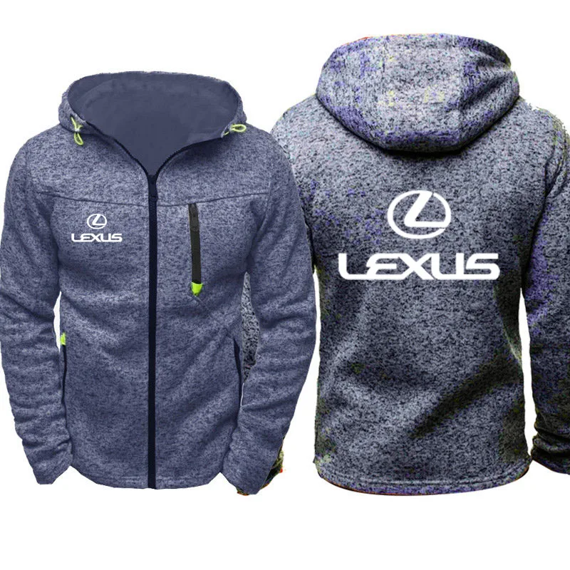 

Jacket Men Lexus Car Logo Print Casual Hip Hop Harajuku Long Sleeve Hooded Sweatshirts Mens zipper Hoodies Man Hoody Clothing