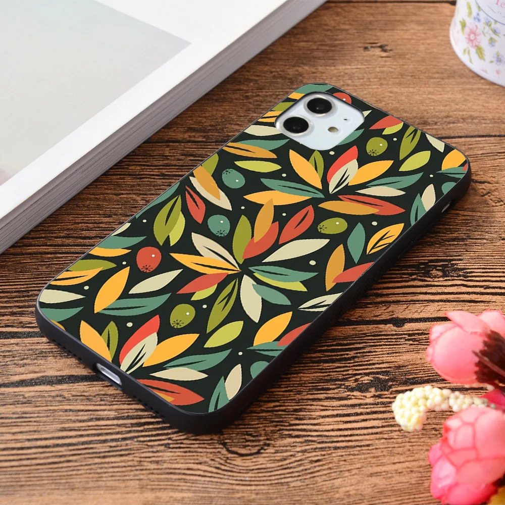 

For iPhone Olive branches Soft TPU border Apple iPhone Case