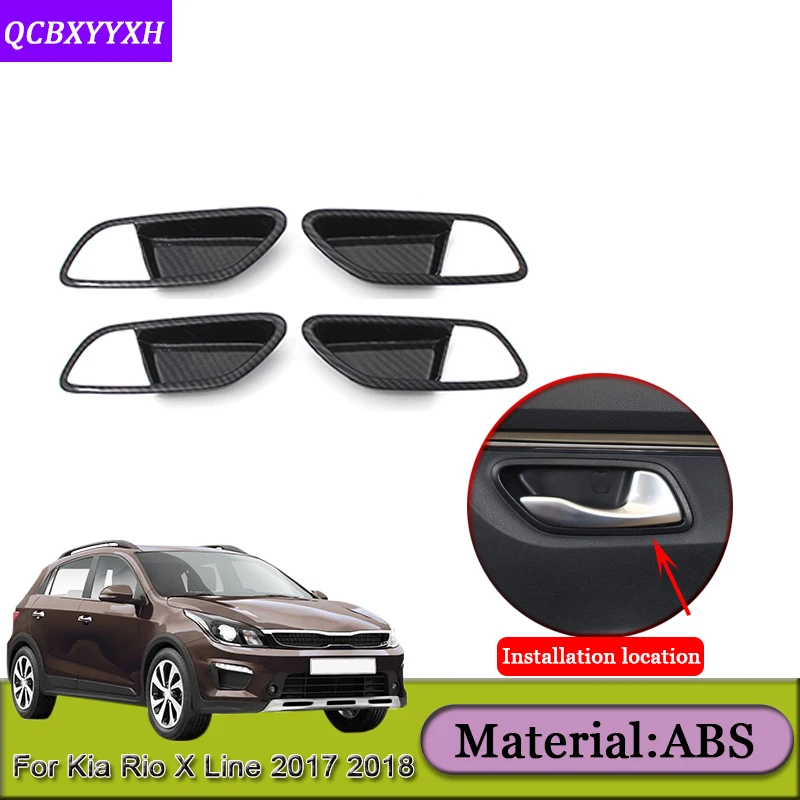 Стайлинг автомобиля ABS накладка на ручки салона для Kia Rio X Line KX Cross 2017 2018 наклейки