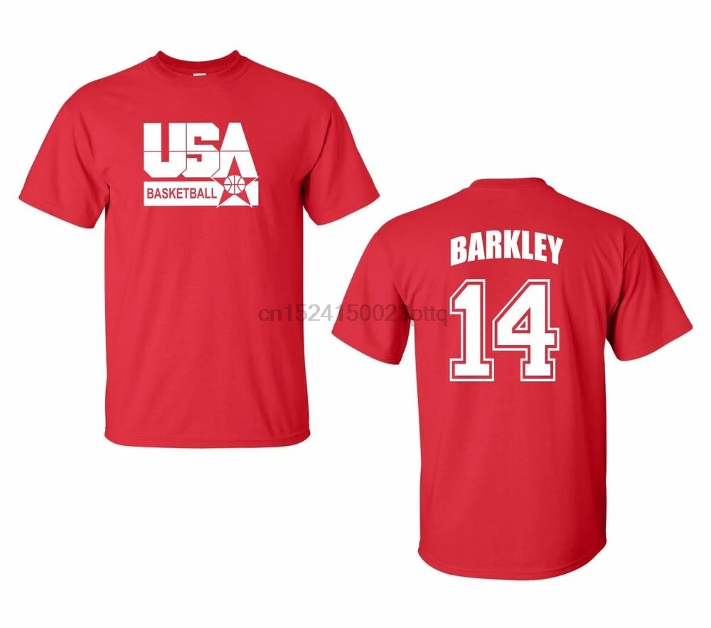 Ретро США Мужская баскетбольная футболка Barkley #14 Передняя и задняя 1460 |