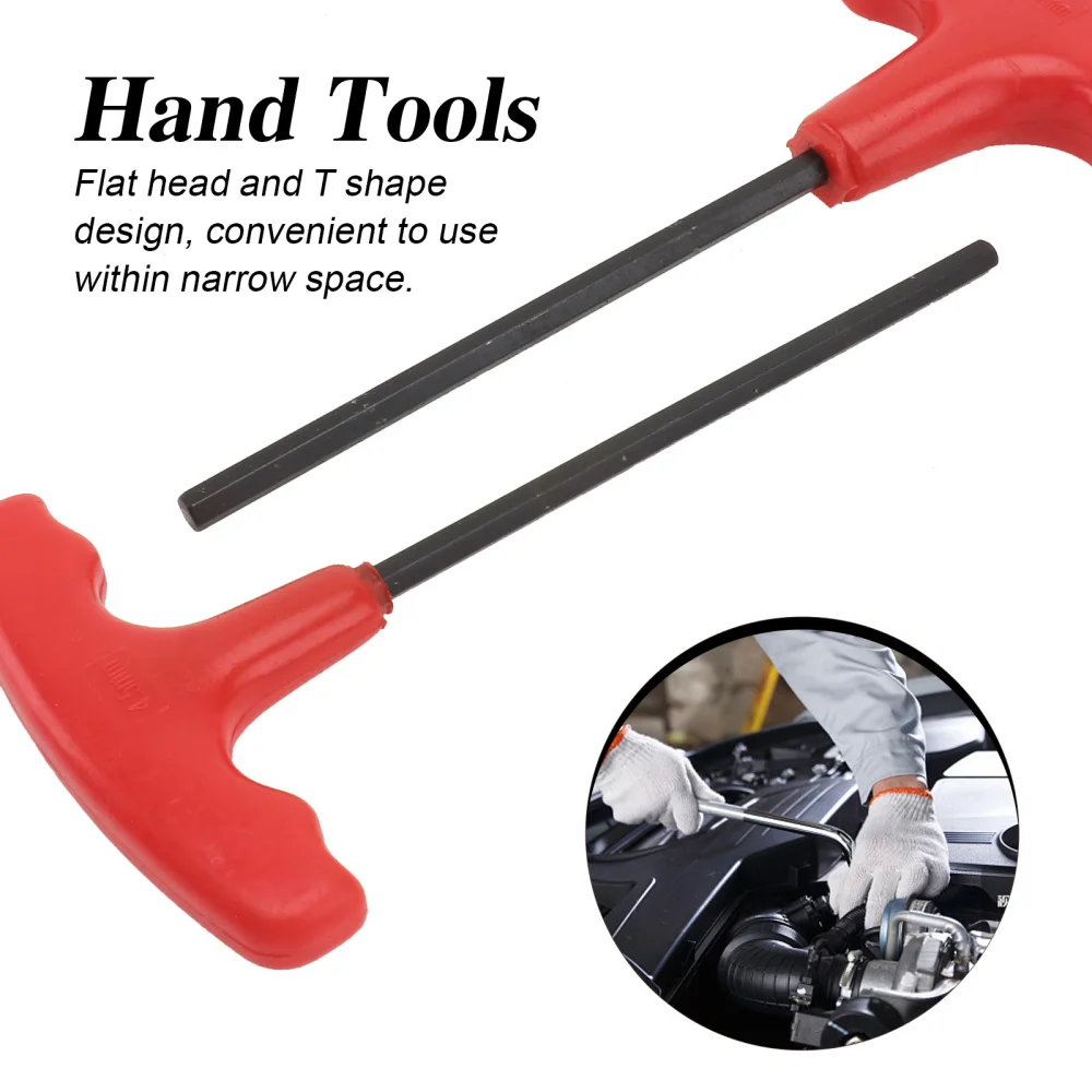 

1 Set of T-handle Hex Keys Household T-type Steel Wrenches Hand Repairing Tools