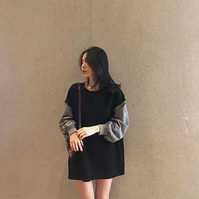 

Женские толстовки в стиле оверсайз ZOGAA, Повседневная Уличная одежда в стиле пэчворк ольччан, простая шикарная Женская одежда для весны и осе...