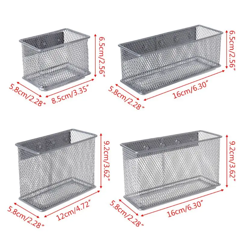 

Durable Refrigerator Wire Mesh Magnetic Basket Storage Box Pen Makeup Organizer