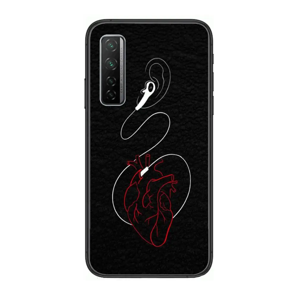 

Strange interesting Phone Case For Huawei mate 40 30 10 20 40 8 9 Lite Z Pro Black Etui 3D Coque Painting Hoesjes 5g black