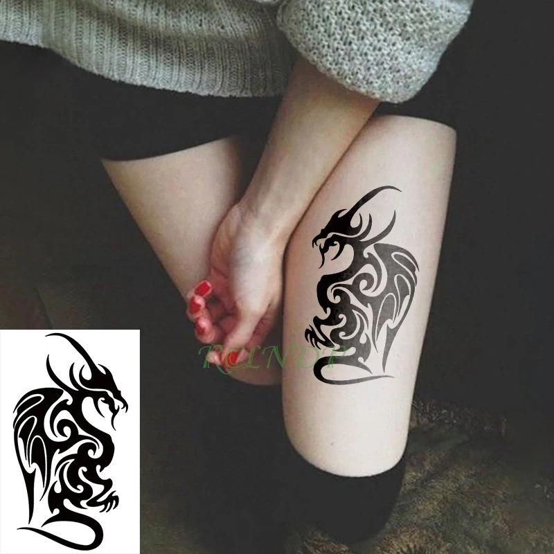 Водостойкая Временная тату наклейка огненный пламя родовой тотем хна флэш