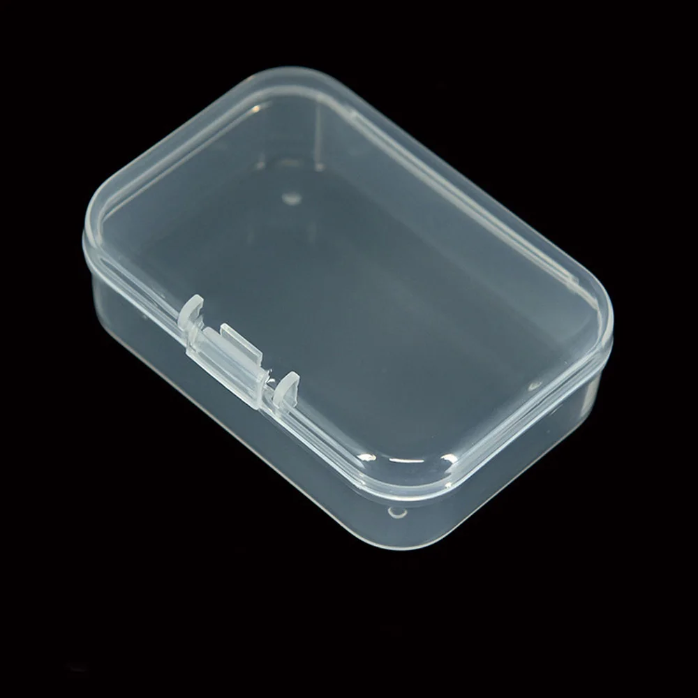 2pcs Rectangular Clear Plastic Jewelry Storage Boxes Beads Crafts Case Container | Дом и сад