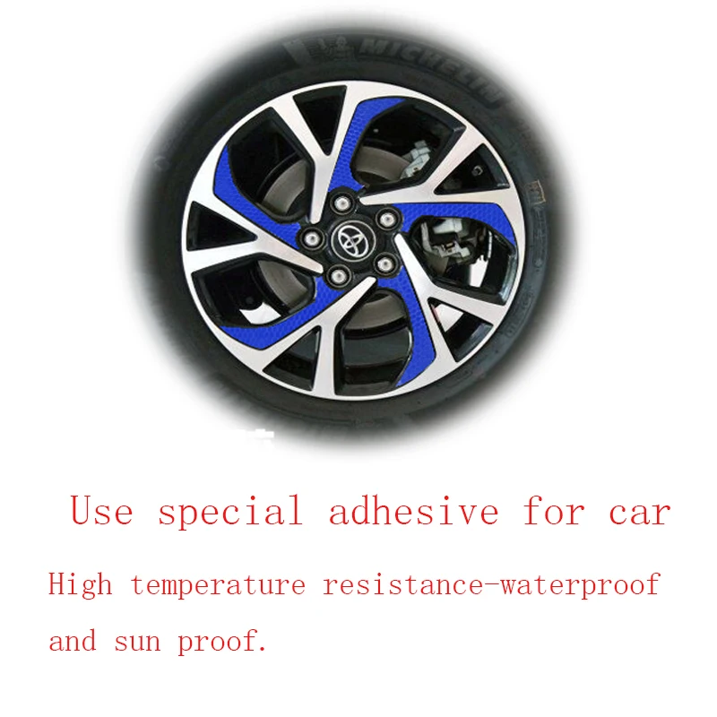 

Car wheel Hub Waterproof Reflective sticker colour car decal for C-HR CHR 4 wheels/set