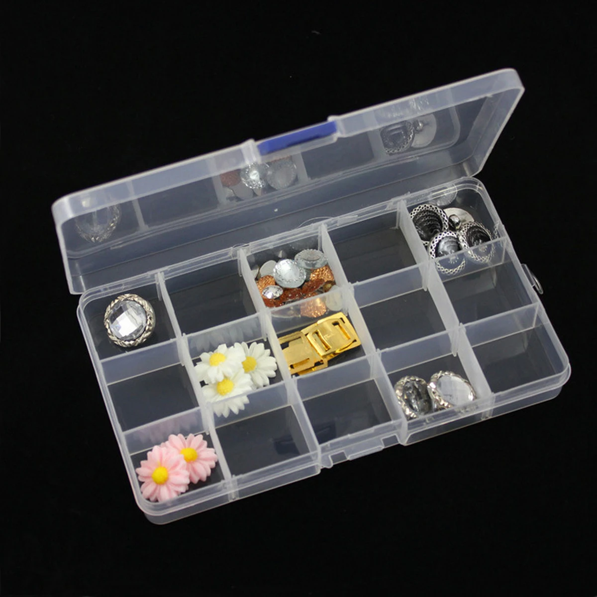 

Sale 1pc Storage box White Plastic Case Multi-Size 8/12/15/24 Cases Transparent Carrying Cases Wholesale