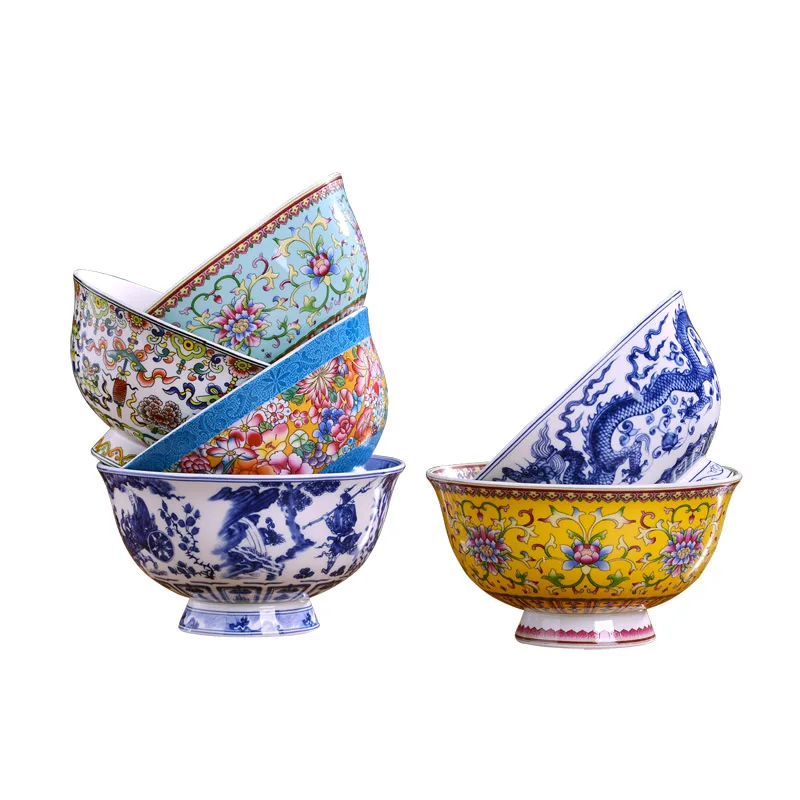 5 дюймовая керамическая посуда Цзиндэчжэнь миска для риса из костяного фарфора