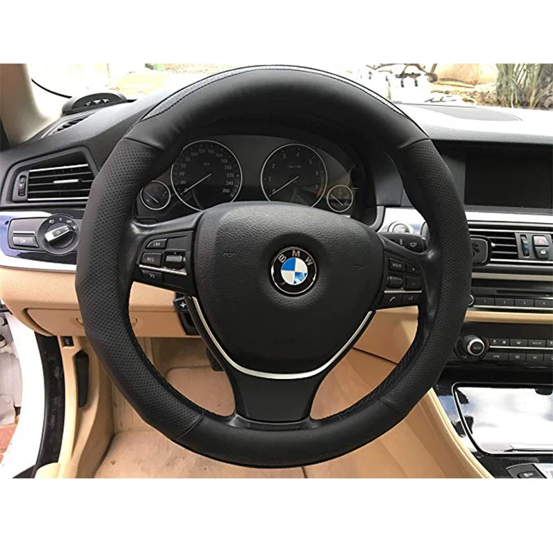 Микрофибра ПУ кожаный чехол рулевого колеса автомобиля для универсального 38 см/15