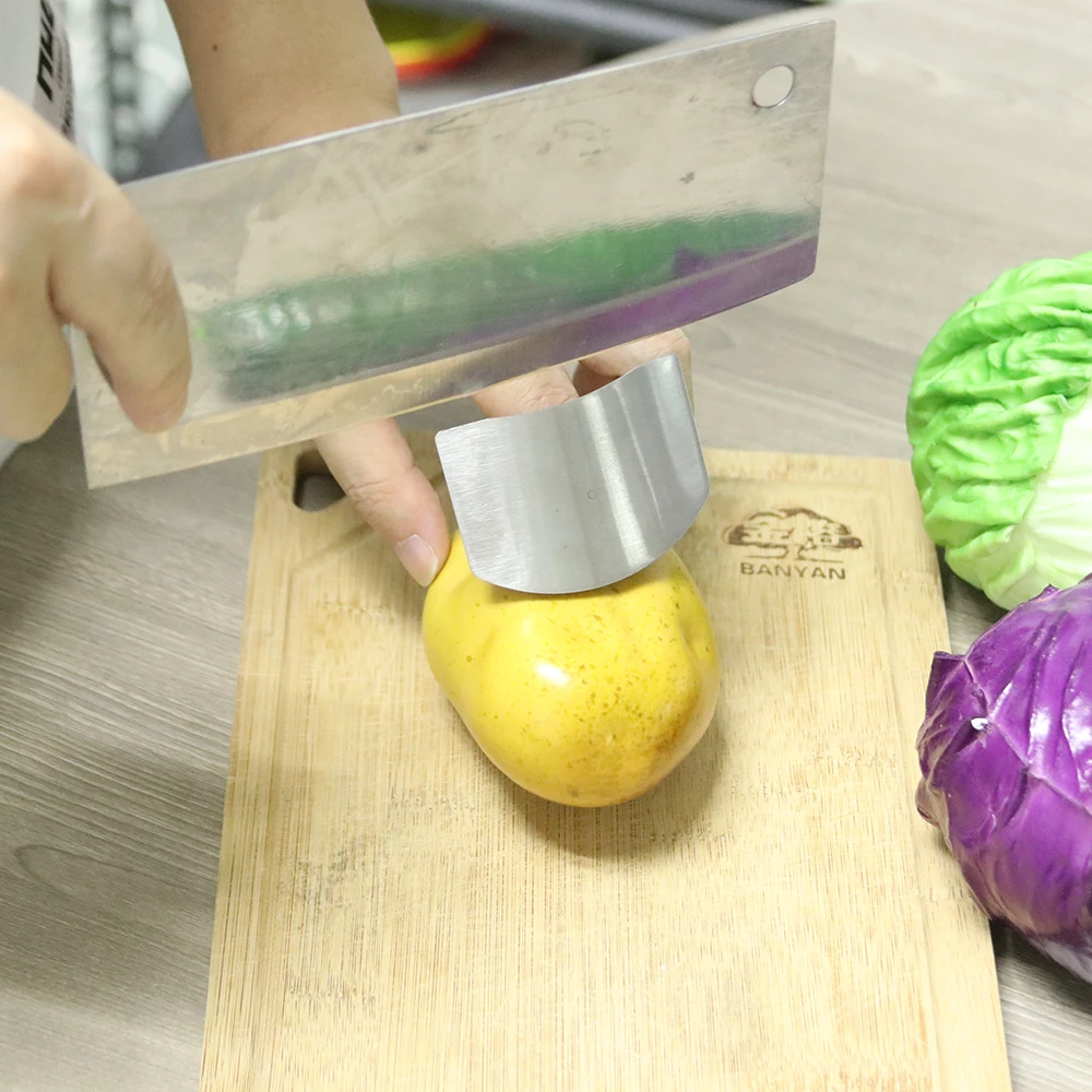 Finger Guard Protection Chop Safe Slice Stainless Steel Kitchen Hand Protector Knife Cutting Tool | Дом и сад