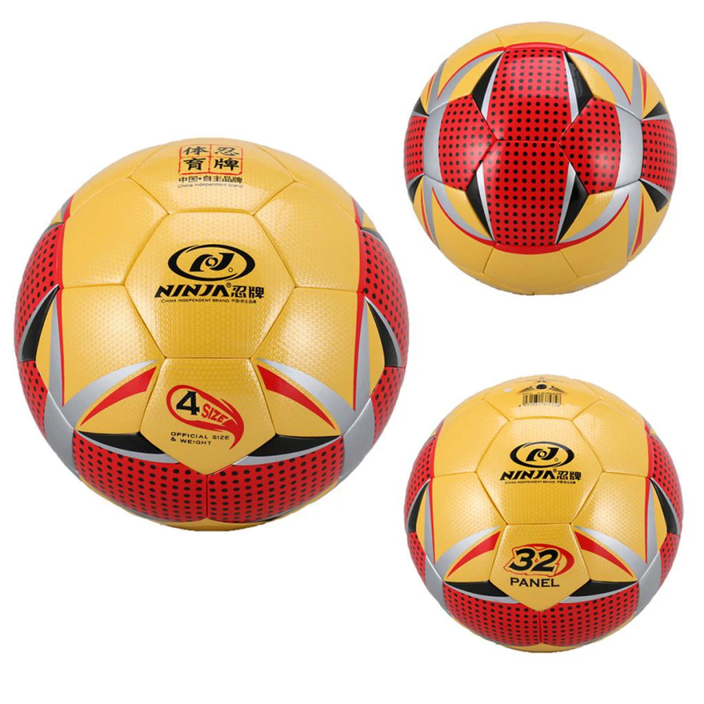 

Professional PU Leather Soccer Ball Size 4 Durable Football Ball for Girls & Boys to Play at Park or Playground