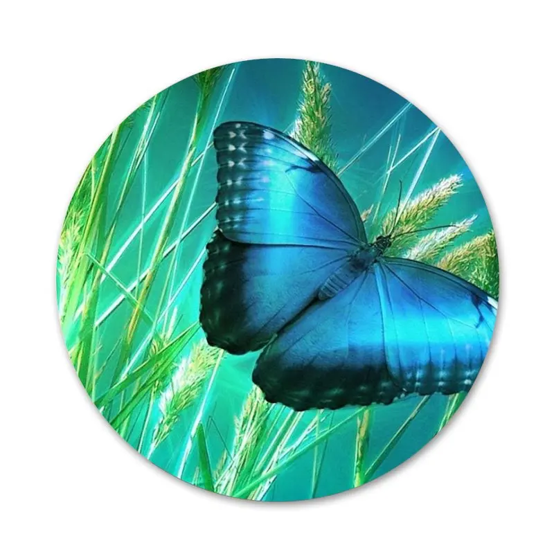 Значки бабочки на белых розах цветок значки украшения броши металлические для