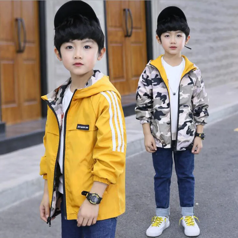 Теплая куртка для мальчиков 100 160 см Детская Длинная ветровка с капюшоном