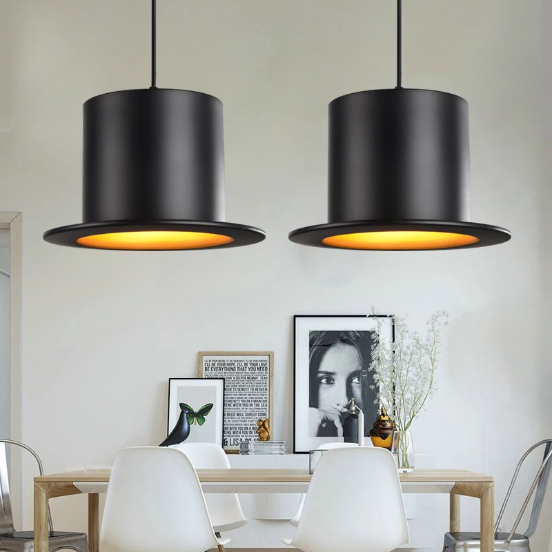 

Modern Creative British Industrial Individual Restaurant Fashion Bedroom Bar Living Room Hat pendant Light