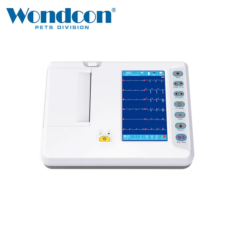 Wondcon ветеринарный Портативный 6 канал ECG с 7 дюймов Экран электрокардиограф | Дом и