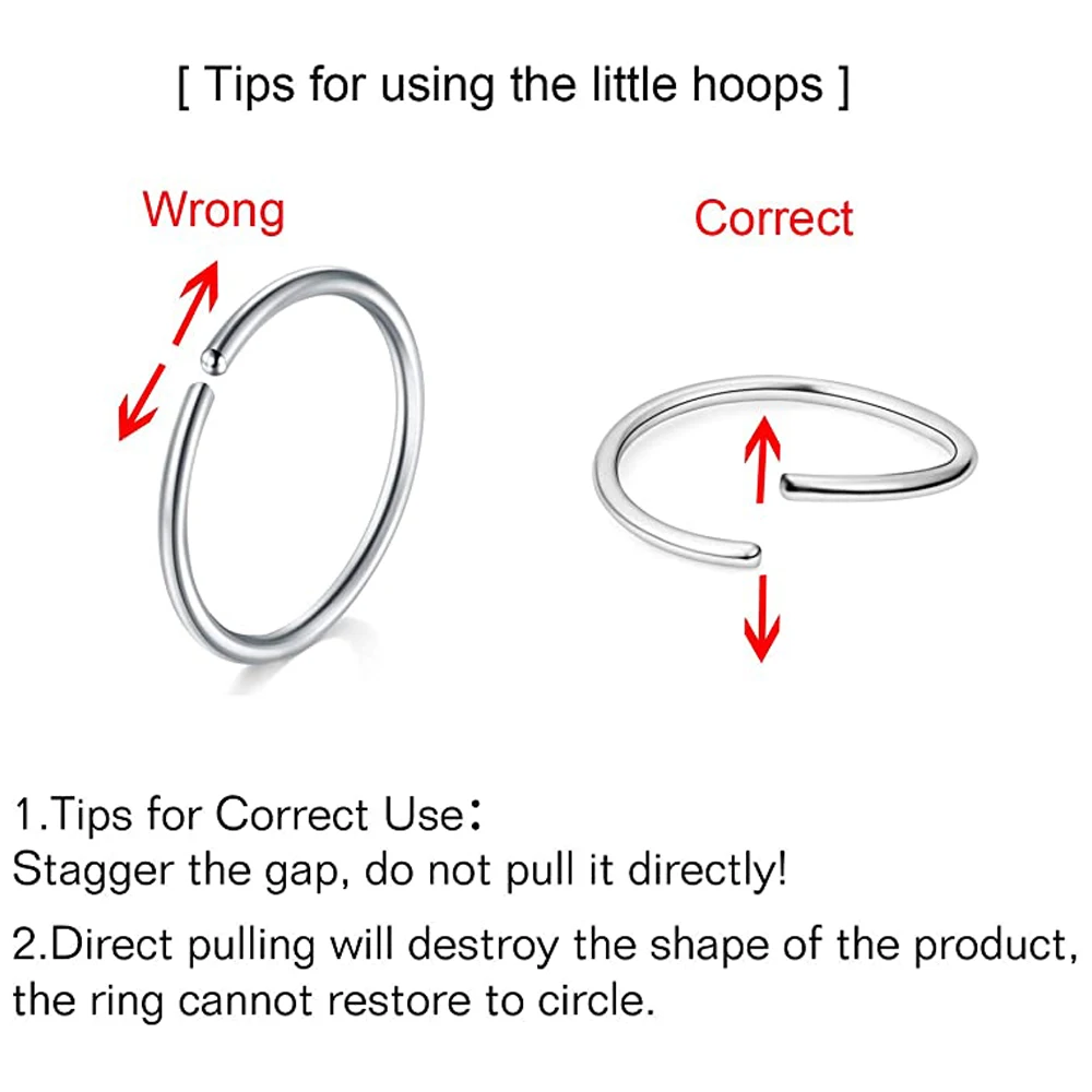 24pcs Septum Ring Surgical Stainless Steel Captive Bead C Shape Thin Lip Earlobe Helix Cartilage Piercing Hoop 8/10mm Set | Украшения и